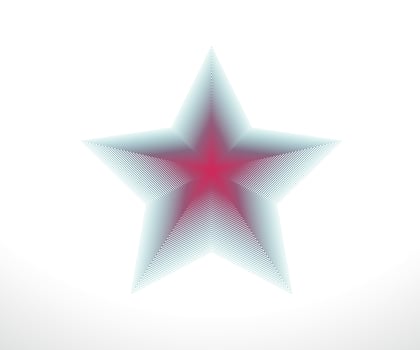 Star logo. Star lined icon, sign, symbol, Flat design, button, web. vector - illustration eps 10.