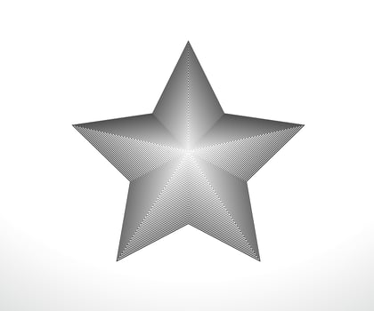 Star line icon design vector