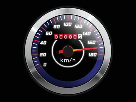 realistic speedometer illustration vector