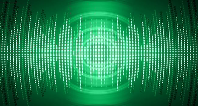 Sound waves oscillating dark light vector