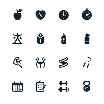 Fitness and Health Icons vector