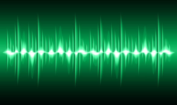 Sound waves oscillating dark light vector
