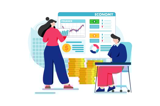 Finance Management Illustration concept. Flat illustration isolated on white background vector