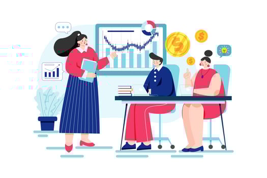 Finance Management Illustration concept. Flat illustration isolated on white background vector