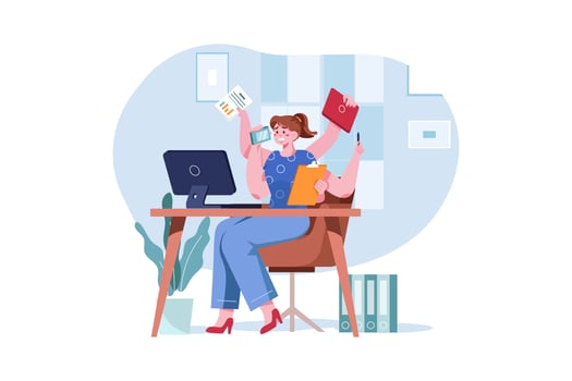 Business Activities Illustration concept. Flat illustration isolated on white background vector