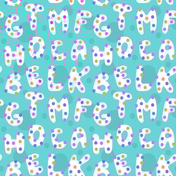 Children's seamless pattern with alphabet vector