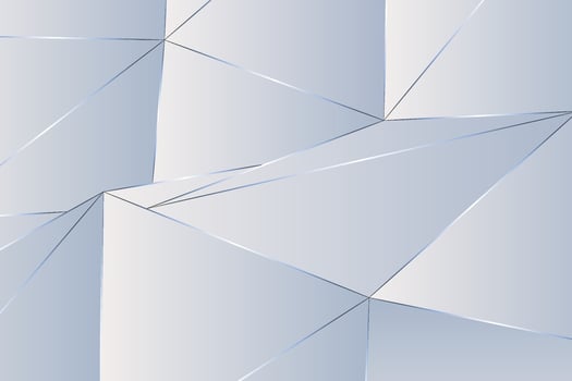 Simple minimalist geometric vector background design. White polygonal triangular with poly reduction wallpaper and silver gradient contours