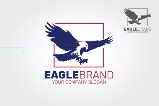 Eagle Brand Vector Logo Illustration. Excellent logo, simple and unique concept. This logo design for all creative business, law firm, political organization, or security firm.
