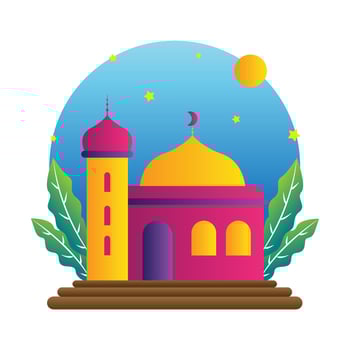 Mosque flat illustration vector