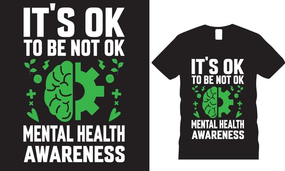 its ok to be not ok mental health awareness vector