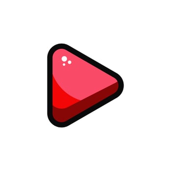 Play Icon. Start Logo. Vector Illustration. Isolated on White Background. Editable Stroke