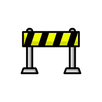 Roadblock Icon. Roadblock Logo. Vector Illustration. Isolated on White Background. Editable Stroke