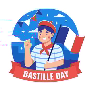 Happy Bastille Day Festival vector