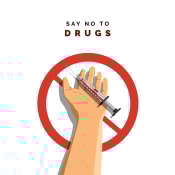 Say no to drugs vector
