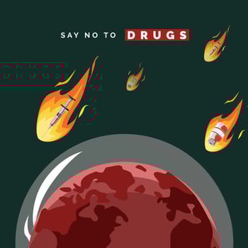 Say no to drugs vector