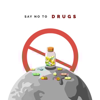 Say no to drugs vector