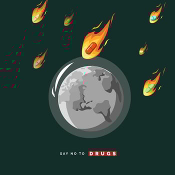 Say no to drugs vector