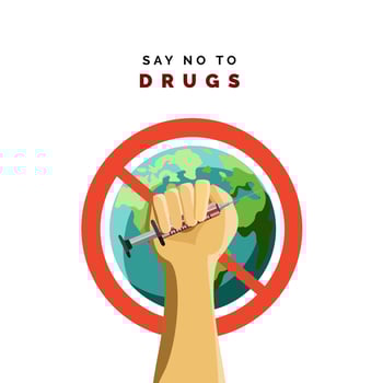 Say no to drugs vector