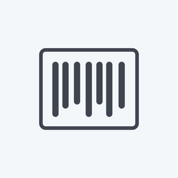 Icon Barcode. suitable for Business symbol. line style. simple design editable. design template vector. simple symbol illustration vector