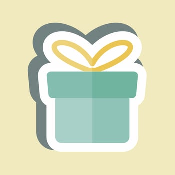 Sticker Gift. suitable for Business symbol. simple design editable. design template vector. simple symbol illustration vector
