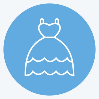Icon Dress. suitable for Business symbol. blue eyes style. simple design editable. design template vector. simple symbol illustration vector