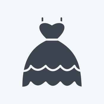 Icon Dress. suitable for Business symbol. glyph style. simple design editable. design template vector. simple symbol illustration vector