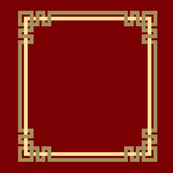 Chinese style border vector with gold color
