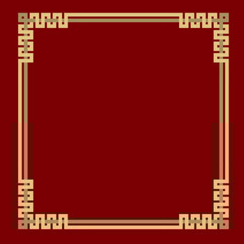 Chinese style border vector with gold color