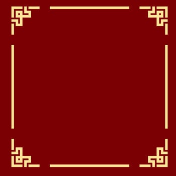 Chinese style border vector with gold color