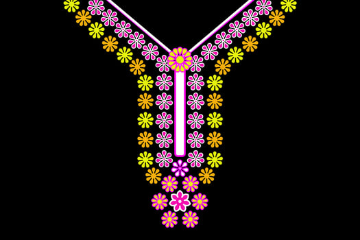 Traditional geometric ethnic pattern,flora embroidered design fashion vector