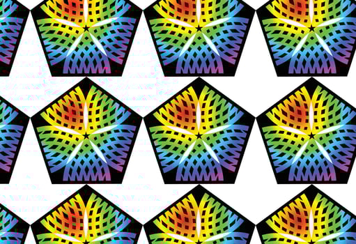 Rainbow gradient geometric new pattern background vector