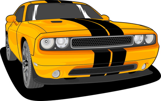Perspective view car vector illustration for conceptual design