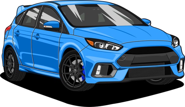 Perspective view car vector illustration for conceptual design