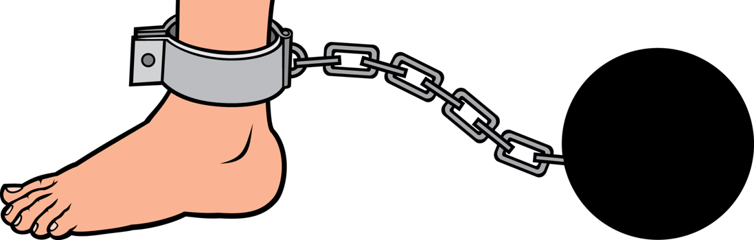Leg with Iron Chain with Shackle and Ball png