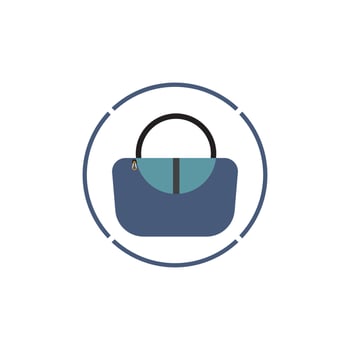 Woman bag icon vector background