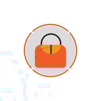 Woman bag icon vector background