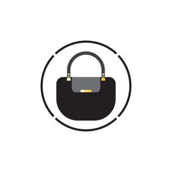 Woman bag icon vector background