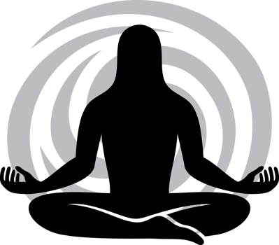 Man figure meditating symbol png