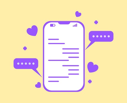 online social communication concept. flat design ilustrations vector