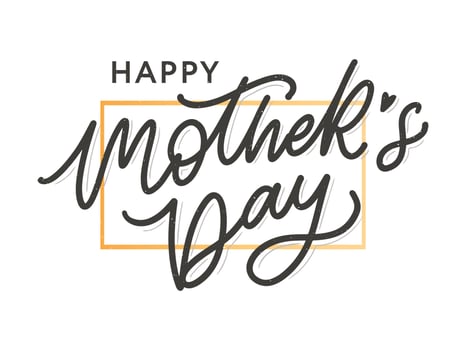 Happy Mother's Day Calligraphy greeting card banner Background vector