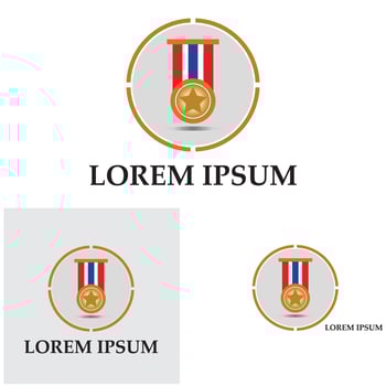 Medal icon vector background template illustration