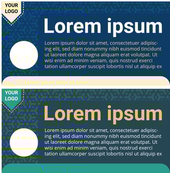 blue green banner template perfect for design project vector