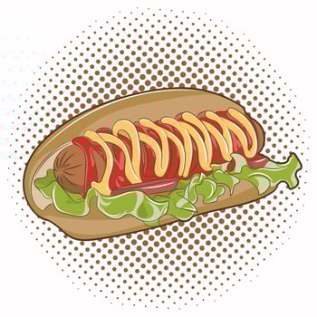 hotdog vector illustration