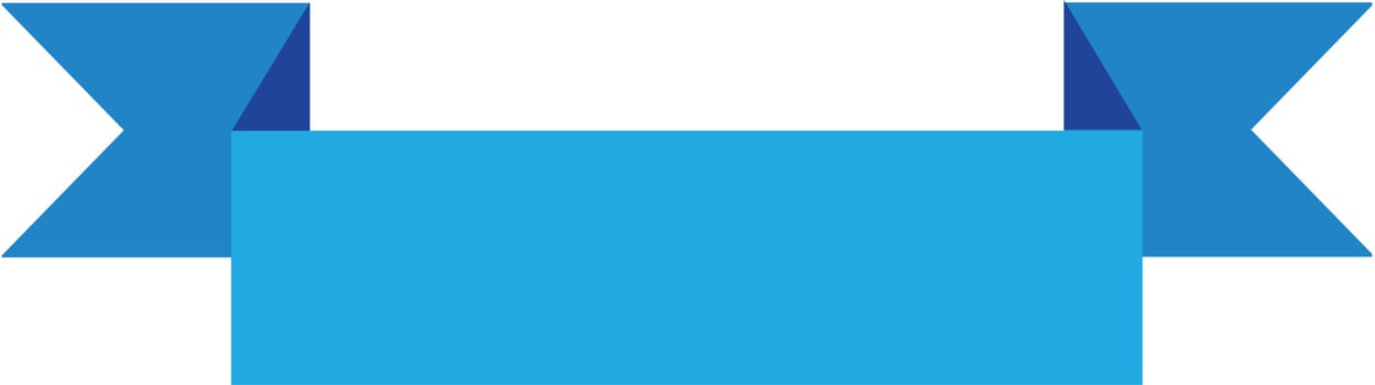 blue ribbon banner sign. blue ribbon banner on white background. vector