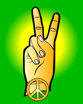 hand as a symbol of peace vector