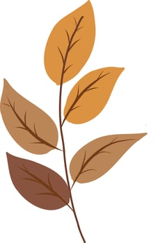 Floral elements, branch. vector