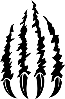 Monster Claw Black and White png