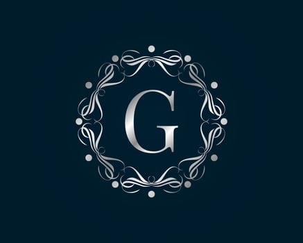 graceful letter G vector