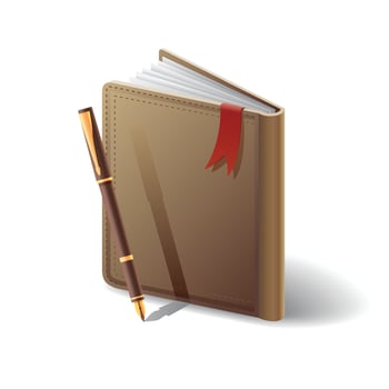 Old Diary Icon vector