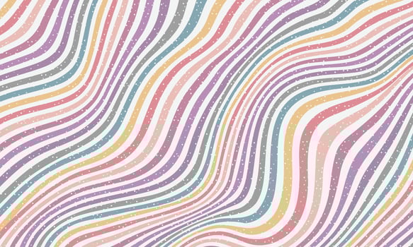 Abstract wave or wavy stripes pastel color background with white dots spread. vector